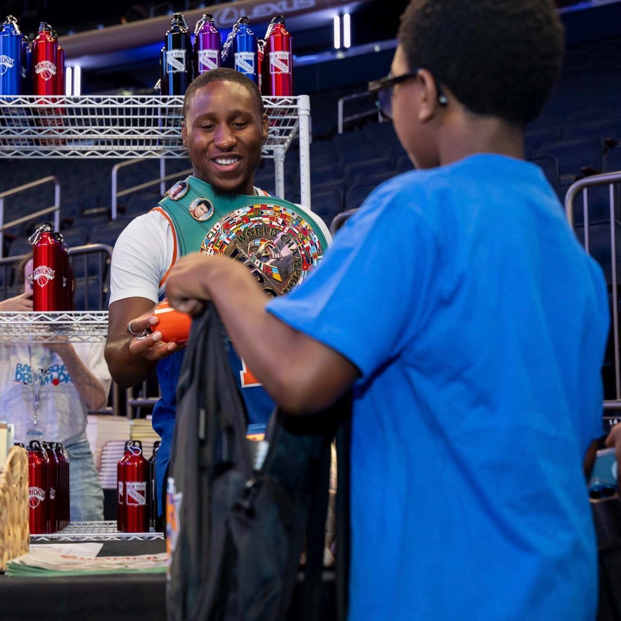 At the MSG  Garden of Dreams Foundation giveaway in NYC