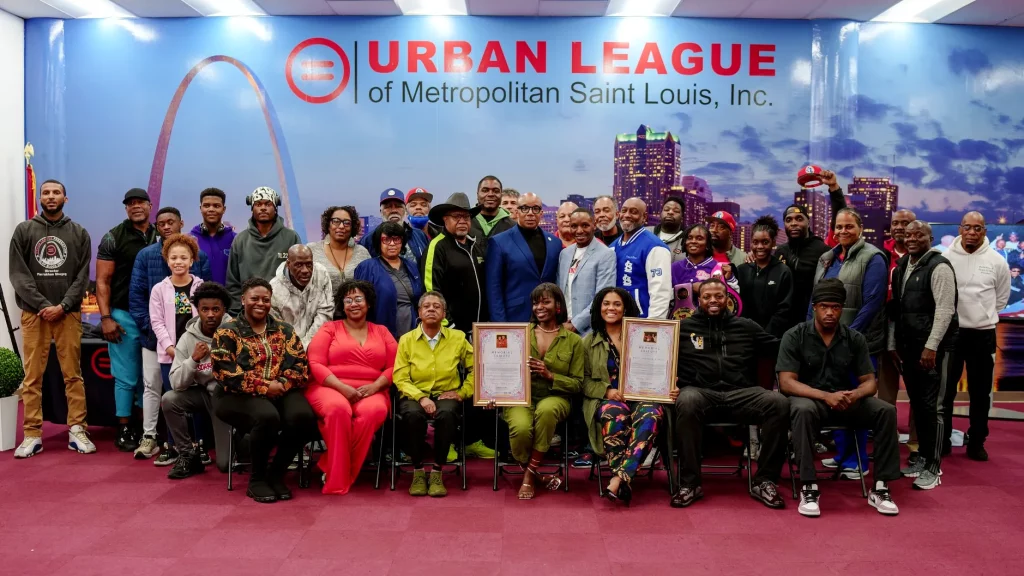 Attendees to the event posing for the camera