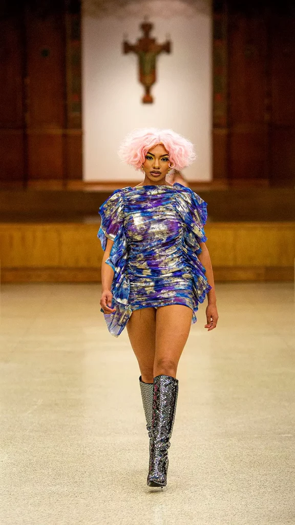 Franchon Crews-Dezurn on the runway during fashion week at NYC | Photos Credit: Fernando Castro