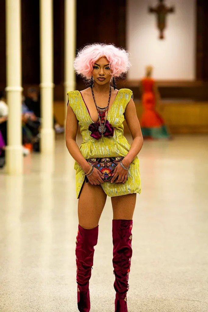 Franchon Crews-Dezurn on the runway during fashion week at NYC | Photos Credit: Fernando Castro