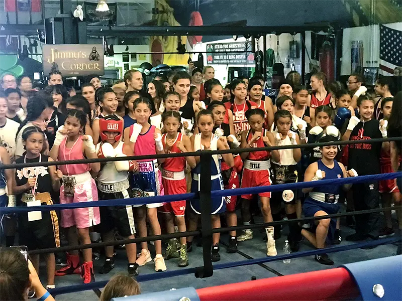 Young aspiring female boxers posing on the ring | Don't Watch Your Weight