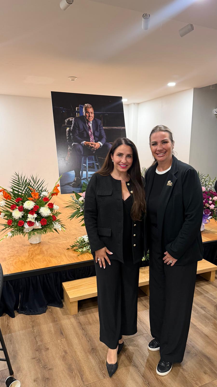 We can’t thank these two beautiful women enough  for representing us at George Chuvalo’s memorial.