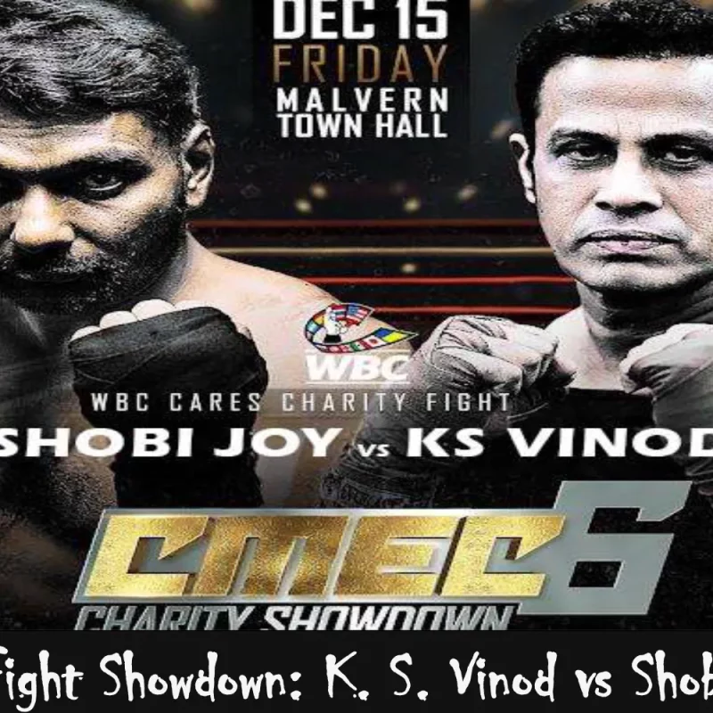 Shobi Joy vs KS Vinod Charity Showdown flyer