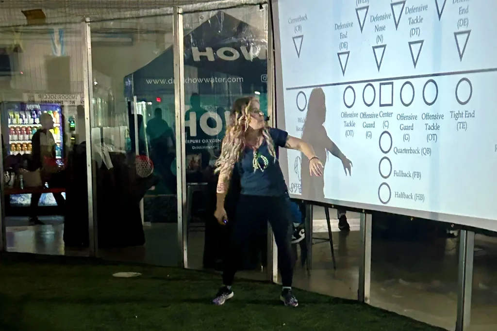 Photo of some of the invited celebrities to the event 'A Day in the Life' addressing the public