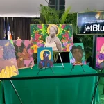 Table with art that celebrates Juneteenth in NY